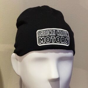American Classic Motors Men’s One Size Black Beanie Embroidered ACM Patch